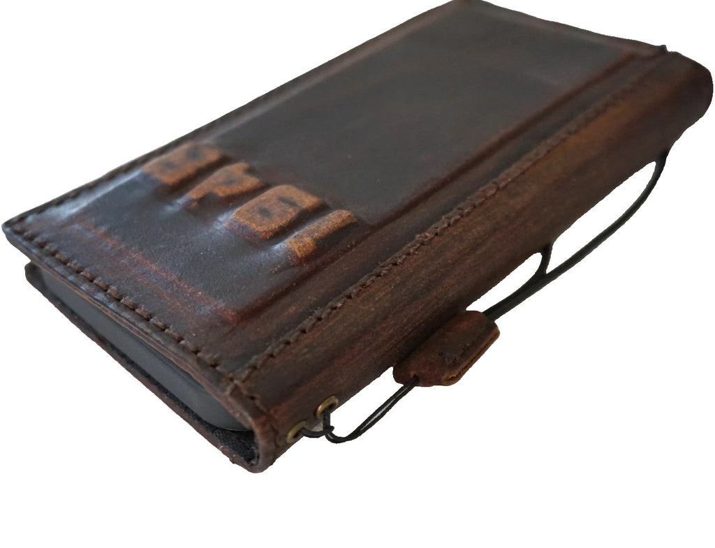 Handmade genuine leather phone case for Galaxy S series and Z Fold, featuring a wallet design with 3D embossing by DAVISCASE.