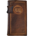 Handmade genuine leather phone case for Galaxy S24, S26, Note 20, Z Fold 4, with wallet features, by DAVISCASE.