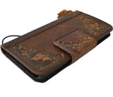Genuine Leather For Galaxy S25 s24 FE Fold 3 4 5 6 7 Edge Ultra Note Case Plus Wallet Sew Hand