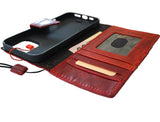 Genuine Leather For Galaxy S25 S23 S24 Ultra Note Edge FE Case Plus Wallet Book Z Fold 3 4 5 6 7 Cover Luxury Red Oiled DE