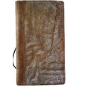 Genuine leather Galaxy S26/S25/S23/S24 Ultra Note Edge FE case by DAVISCASE, tan oiled leather wallet book cover with Z Fold design.