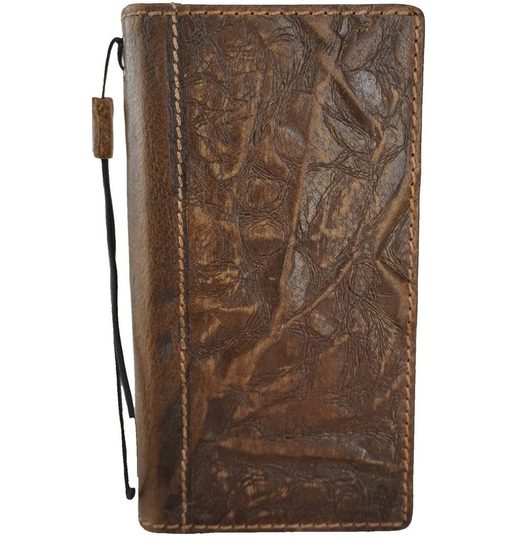 Genuine tan leather Galaxy S26 S25 S23 S24 Ultra Note Edge FE case with wallet, book cover, Z Fold 3-7, and included oiled pen by DAVISCASE