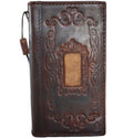 Handmade genuine leather phone case for iPhone 14-17 Pro Max by DAVISCASE, featuring a book-style wallet design in luxury leather.
