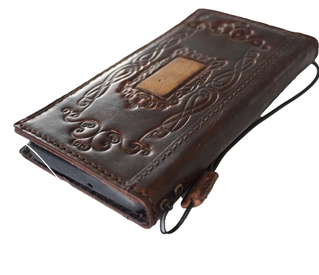 Genuine leather Bible book wallet case for Google Pixel 11, 10, 9 Pro XL by DAVISCASE, full grain oiled leather with card slots.
