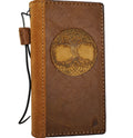 Handmade tan leather phone case for iPhone 14-17 Pro Max, wallet book cover style, by DAVISCASE, with a sleek, luxurious finish.