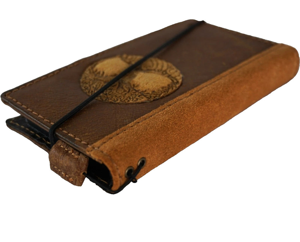 Handmade genuine leather phone case for Samsung Galaxy S24/S25/S26 Edge, Galaxy A FE Fold 3/4/5/6/7 Ultra, with wallet and credit card slots
