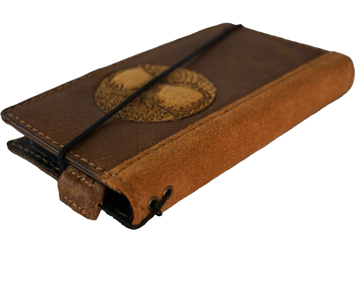 Handmade genuine leather phone case for Samsung Galaxy S24/S25/S26 Edge, Galaxy A FE Fold 3/4/5/6/7 Ultra, with wallet and credit card slots
