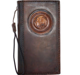 Genuine Leather For Galaxy S26 S24 S25 Edge Fold 5 6 7 Ultra Case Plus Art Wallet Book Style Credit Cover Luxury Alexander