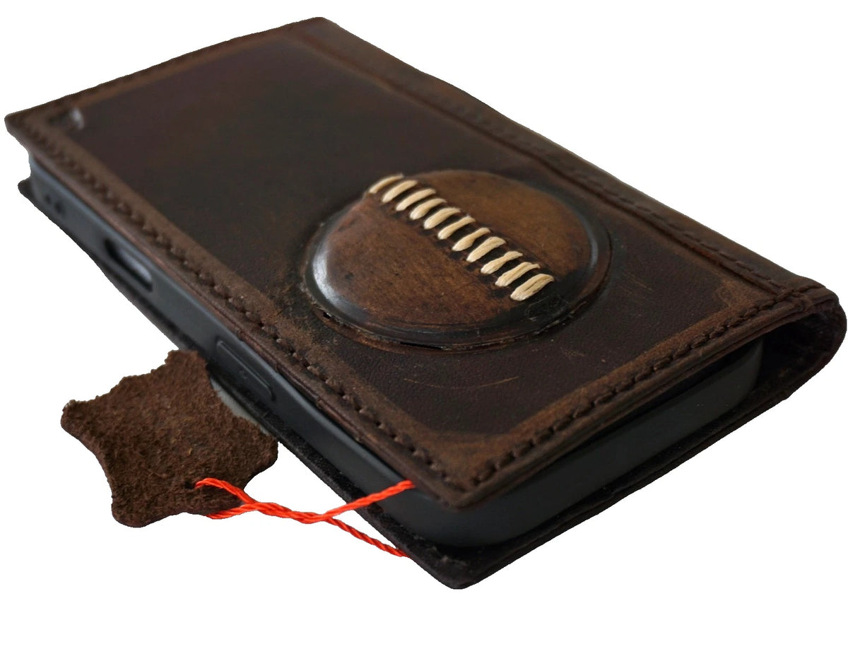 Handmade genuine leather phone case for Galaxy S26, S24, S25 Edge, Fold 3-7 Ultra with Art Wallet Tree of Life design by DAVISCASE.