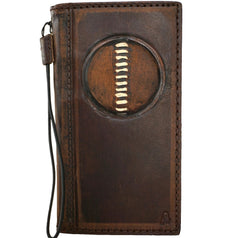 Genuine Leather For Galaxy S26 S24 S25 Edge FE Fold 3 4 5 6 7 Ultra Case Plus Art Wallet Book Style Tree Of Life Credit Cover Luxury Football