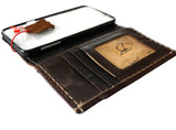 Genuine Leather Case For Apple iPhone 16 17 15 Pro Max Air Plus Bible Crafts Wallet Book Mini Diy HandMade Feathers 3D special