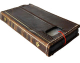 Genuine Leather Case For Apple iPhone 16 17 15 Pro Max Air Plus Bible Crafts Wallet Book Mini Diy HandMade Feathers 3D special
