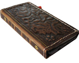 Genuine Leather Case For Apple iPhone 16 17 15 Pro Max Air Plus Bible Crafts Wallet Book Mini Diy HandMade Feathers 3D special