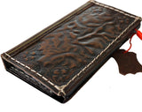 Genuine Leather Case For Apple iPhone 16 17 15 Pro Max Air Plus Bible Crafts Wallet Book Mini Diy HandMade Feathers 3D special