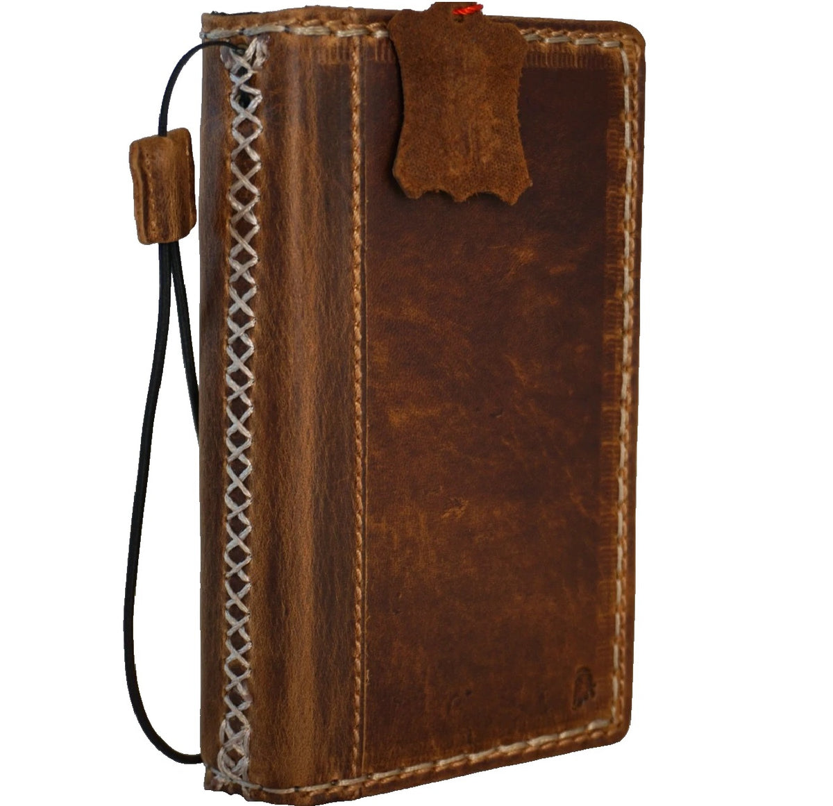 Handmade genuine leather phone case for Samsung Galaxy S26, S25, S24, Fold 3-7, Edge, Ultra Note with wallet features by DAVISCASE.
