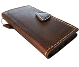 Genuine Leather Case For Apple iPhone 17 15 16 16E Pro Max Wallet Book HandMade Limited Edition Magnetic Seam D