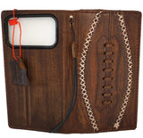 Genuine Leather For Galaxy S26 S25 s24 S26 Fold 5 6 7 Edge Ultra Note Case Plus Wallet FE Sew Handmade Football