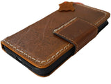 Genuine Leather Case For Apple iPhone 17 14 15 16 16E Pro Max Wallet Book HandMade Limited Edition Magnetic Seam