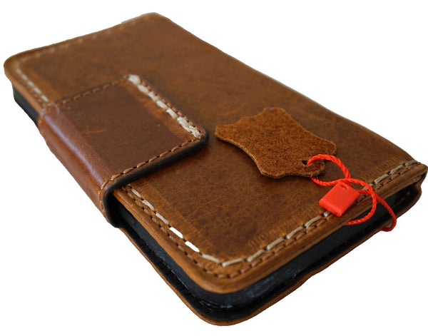 Genuine Leather Case For Apple iPhone 17 14 15 16 16E Pro Max Wallet Book HandMade Limited Edition Magnetic Seam