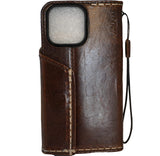 Genuine Leather Case For Apple iPhone 17 15 16 16E Pro Max Wallet Book HandMade Limited Edition Magnetic Seam 3D