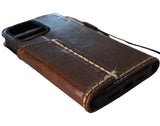 Genuine Leather Case For Apple iPhone 17 15 16 16E Pro Max Wallet Book HandMade Limited Edition Magnetic Seam 3D