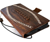 Genuine Leather For Galaxy S26 S25 s24 S26 Fold 5 6 7 Edge Ultra Note Case Plus Wallet FE Sew Handmade Football