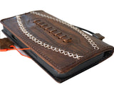 Genuine Leather For Galaxy S26 S25 s24 S26 Fold 5 6 7 Edge Ultra Note Case Plus Wallet FE Sew Handmade Football