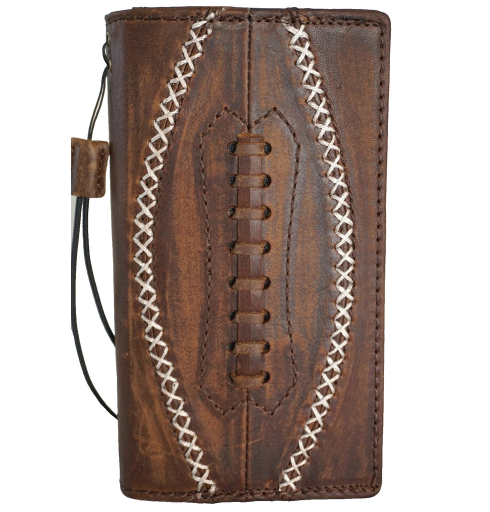 Genuine Leather For Galaxy S26 S25 s24 S26 Fold 5 6 7 Edge Ultra Note Case Plus Wallet FE Sew Handmade Football