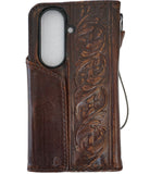 Genuine Leather For Galaxy Z Fold 8 7 5 6 Fold8 Ultra HandMade Case Art Wallet Dark Book Vintage Full Grain Luxury Diy