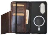 Genuine Leather For Galaxy Z Fold 8 7 5 6 Fold8 Ultra HandMade Case Art Wallet Dark Book Vintage Full Grain Luxury Diy