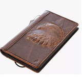 Genuine Leather Case for Google Pixel 6 6a 7 7a 8 9 pro xl 8a Book Wallet5G Wireless Charging Eagle 3D