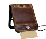 Genuine Leather For Galaxy Z Flip 3 4 5 6 Case Flip6 Wallet Book Cover Flip5 Mini Tree Of Life Tan