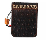 Genuine Leather For Galaxy Z Flip 3 4 5 6 Case Flip6 Wallet Book Cover Flip5 Mini Ostrich Stamp