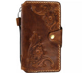 Étui en cuir véritable pour Google Pixel 6 6a 7 7a 8 pro Book Wallet Book Retro Stand Luxury Dark Davis 1948 5G Chargement sans fil The Tree of Life ston