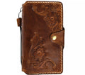Handmade genuine leather wallet phone case for Galaxy Z Fold 8, 3, 4, 5, 6, 7, by DAVISCASE, featuring elegant Deko detailing.
