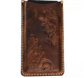 Handmade genuine leather phone case with wallet for Galaxy S22, S21, S23, S24 Ultra, by DAVISCASE, featuring a slim, classic design.