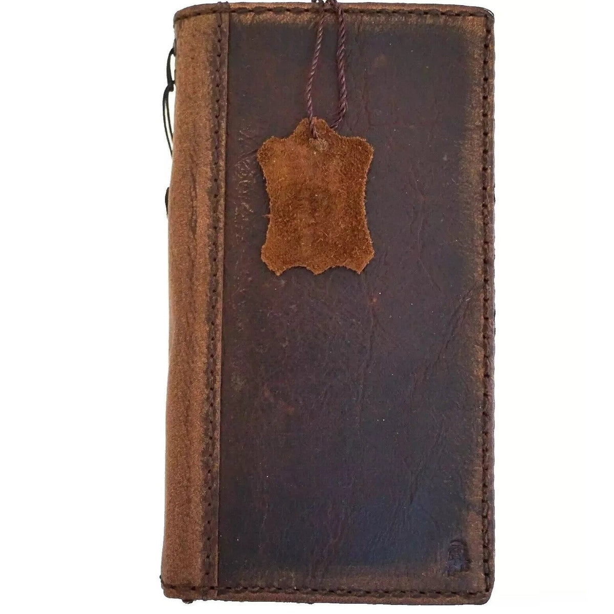 Genuine leather Google Pixel case by DAVISCASE with book wallet design, featuring a luxury ston polish finish and precise cutouts.