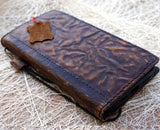 Genuine Leather Case For Apple iPhone 16 16E 17 14 15 Pro Max 8 Plus Wallet  Book Cover luxury HandMade Wrinkled