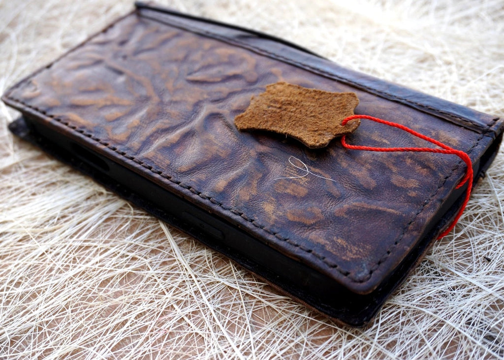 Genuine Leather For Galaxy S26 S25 S23 S24 Ultra Note Edge FE Case Plus Wallet Book Z Fold 3 4 5 6 7 Cover Wrinkled