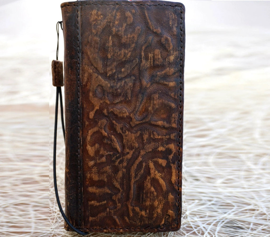 Genuine Leather For Galaxy S26 S25 S23 S24 Ultra Note Edge FE Case Plus Wallet Book Z Fold 3 4 5 6 7 Cover Wrinkled