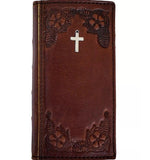 Echtlederhülle für Apple iPhone 11 12 13 14 15 Pro Max 7 8 plus diy Cross of Jesus Shark Crafts SE XS Wallet Bible Book Vintage Style Credit Card Slots Cover Wireless Full Grain Davis Luxury Mini Art Diy Ston Wash Polieren geölt