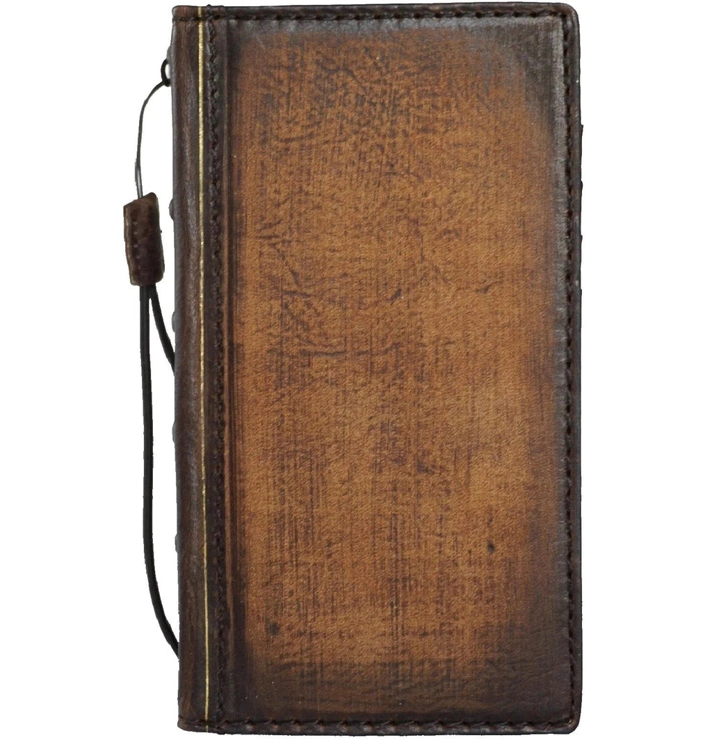 Genuine leather Bible book wallet case for Google Pixel 11, 10, 9 Pro XL by DAVISCASE, featuring full grain leather and card slots.