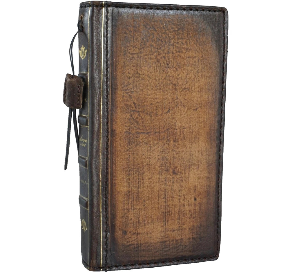 Genuine leather Bible book wallet case for Google Pixel 9, 10, 11 Pro XL by DAVISCASE, featuring full grain leather and card slots.