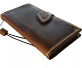 Genuine Leather For Galaxy s24 s22 s21 s20 S23 Ultra Fe Note 10 20 21 Case Plus Wallet Magnetic Book Hand Sewing DE