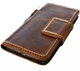 Genuine Leather For Galaxy S25 s24 s22 s21 S23 Fold 3 4 5 6 7 Edge Ultra Note Case Plus Wallet Magnetic FE Sew Hand