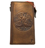Genuine Leather Case for Google Pixel 6 6a 7 7a 8 pro 8a Book Wallet Book  Retro Stand Luxury Dark Davis 1948 5G Wireless Charging  The Tree of Life ston
