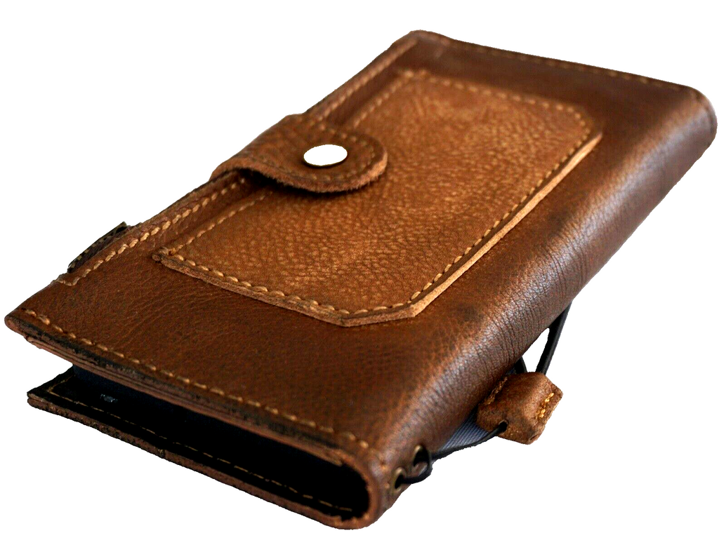 Genuine leather Google Pixel Fold case by DAVISCASE with wallet design, stand feature, zipper closure, and wireless charging compatibility.