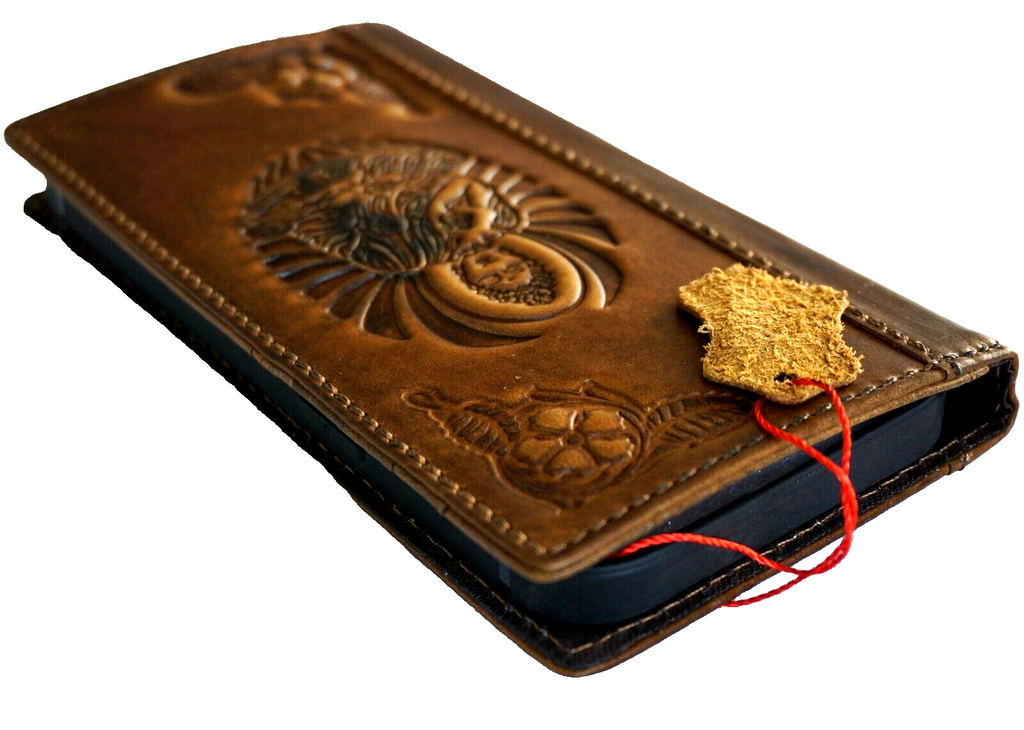 Handmade genuine leather phone case for Samsung Galaxy S22 S21 S20 S23 S24 Ultra, stylish vintage wallet cover by DAVISCASE.
