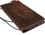Genuine Leather Case For Apple iPhone 11 12 13 14 15 Pro Max 8 plus diy Cross of Jesus Shark crafts SE XS Wallet Book Vintage Style Credit Card Slots Cover Wireless Full Grain luxury Mini Art oiled  Retro De
