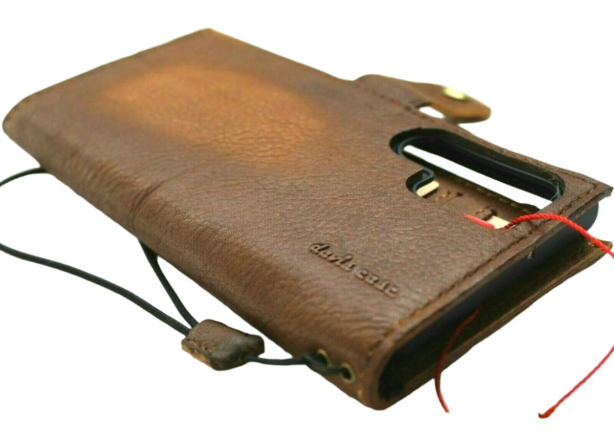Handmade genuine leather wallet case for Galaxy S26, S25 Ultra, Z Fold 4, 5, 6, 7, with zipper and card slots, by DAVISCASE.